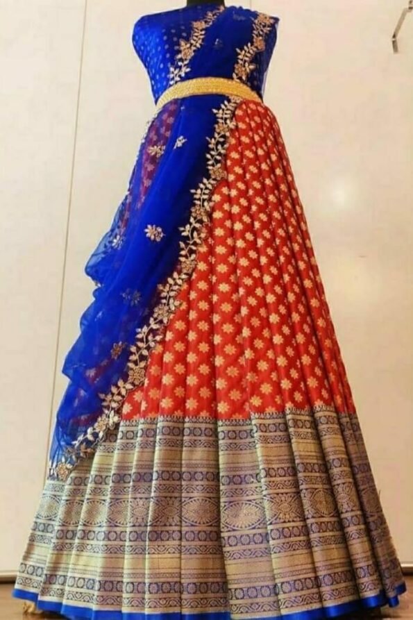 Amazing Kanjivaram silk Half Saree-RDS01BA