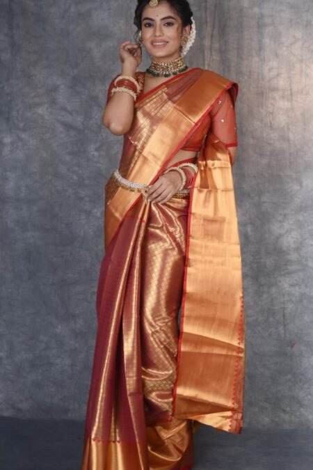 Kanjivaram Soft silk Pure zari weaving saree-af13b