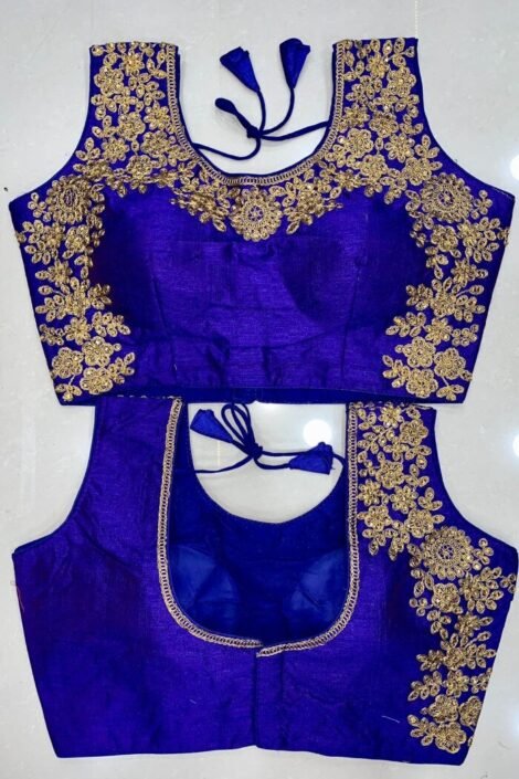 Silk Fabric Designer Pattern Readymade Saree Blouse-rkf01b