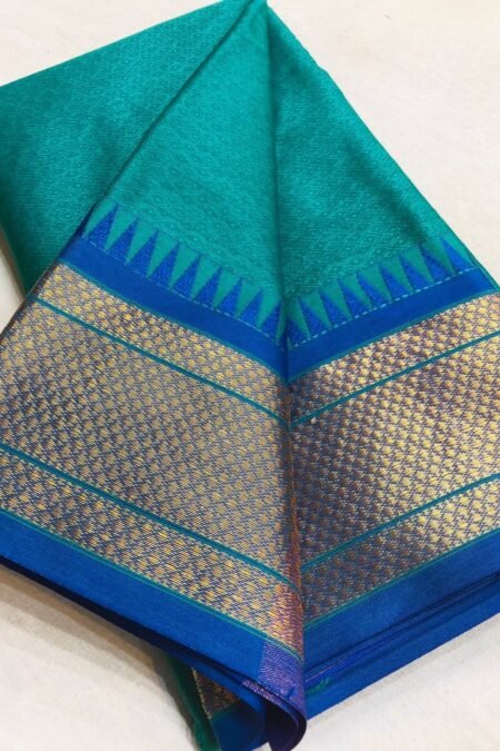 Light Blue Soft khann gold weaving Rich Pallu-OFF05H