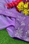 Ravishing Violet Pleated Saree with Blouse-App01a