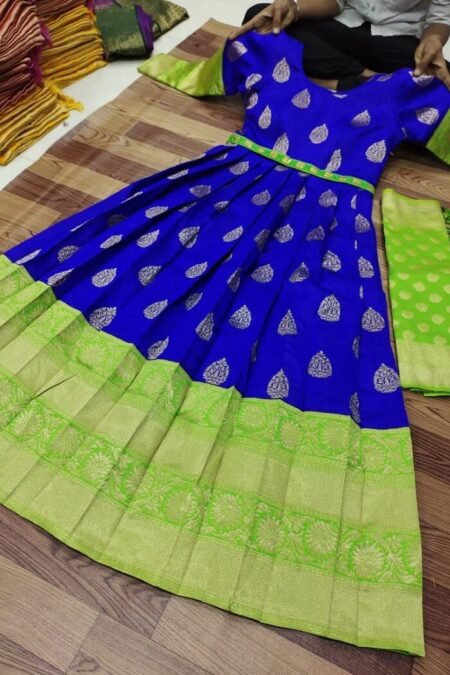 Banarasi Silk Ready Made Weaving Gown Dupatta-PVRC10ba