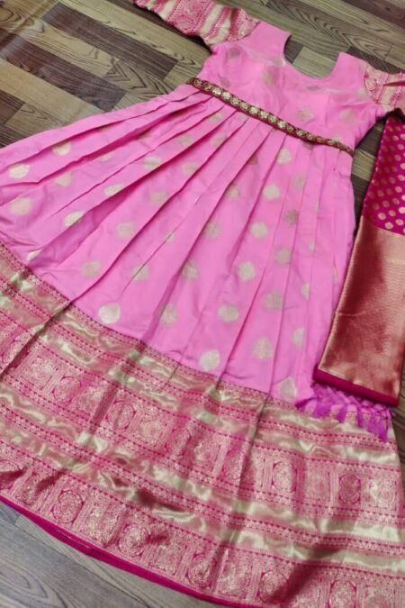 Banarasi Silk Ready Made Weaving Gown Dupatta-PVRC10ca