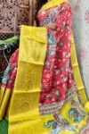 Festive Kalamkari Printed Silk Saree-RAS07d
