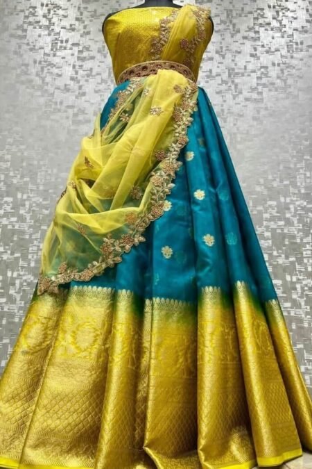Green South Indian Fashion Lehenga Choli -PVR09b
