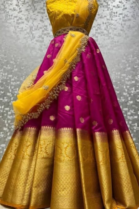 Pink South Indian Fashion Lehenga Choli-PVR09a