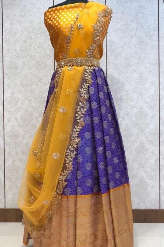 Dark Green and gold lehenga - Women Clothing Store