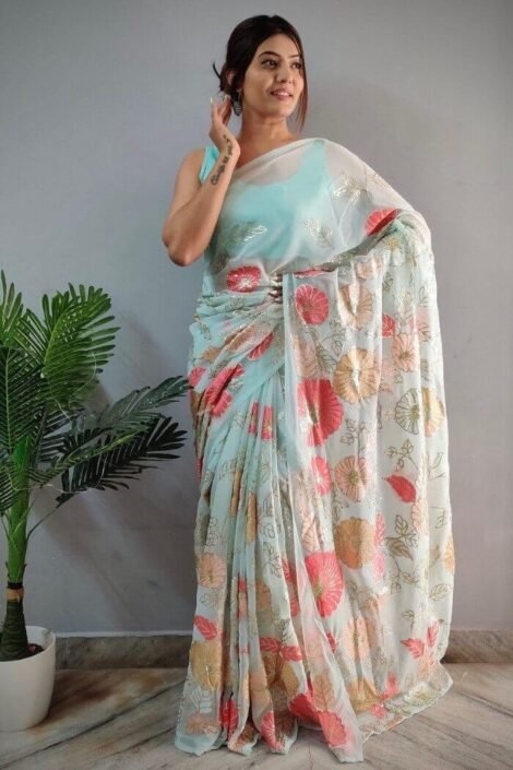 Party Wear Saree for unmarried girl-RTC05aa