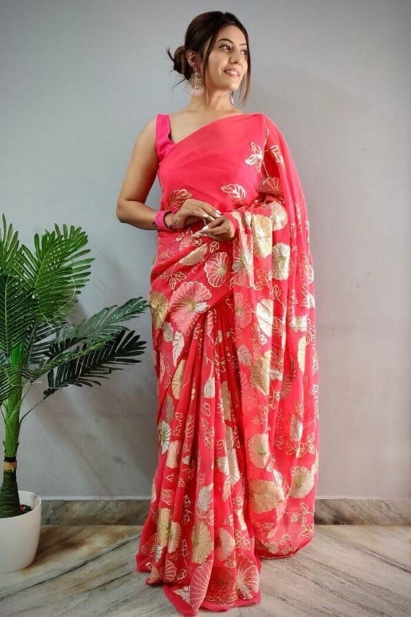 Party Wear Saree for unmarried girl-RTC05eb
