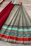 Beautiful Cotton half saree in shades of Grey-KOF06a