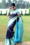 Dazzling Lichi Silk Saree With Matching Blouse-ALNX03A