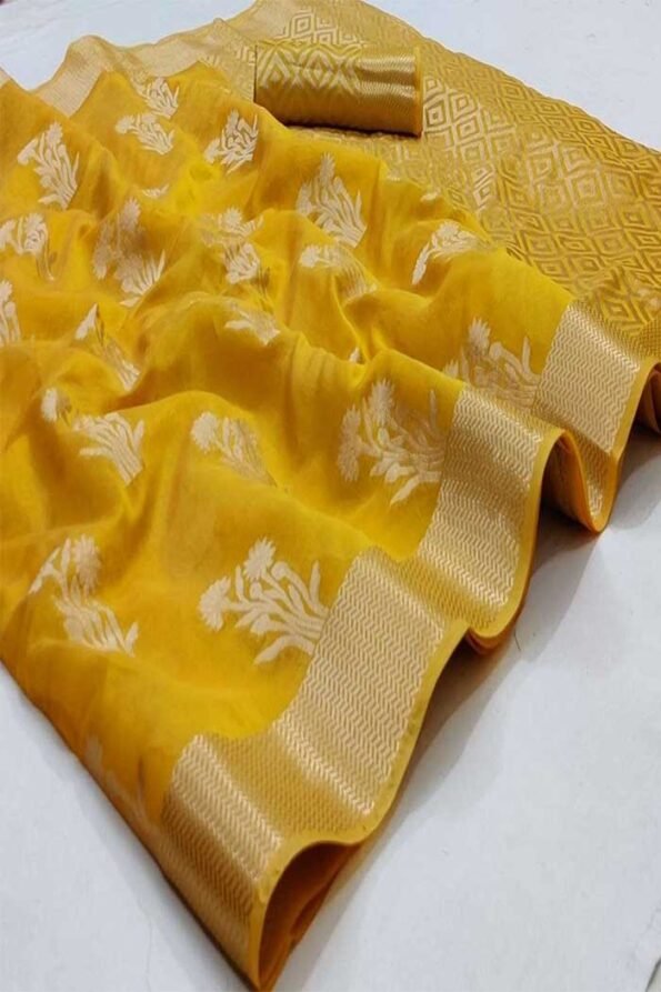 Organza Zari Motif Saree-TT105ea