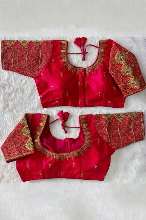 Readymade Stitched Beautiful Maggam work blouse-RF12aa