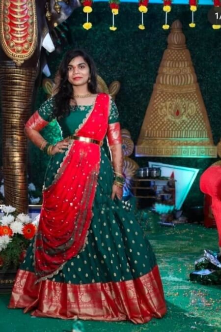 Wedding Wear Kanjeevaram Silk Half-PVRG14a