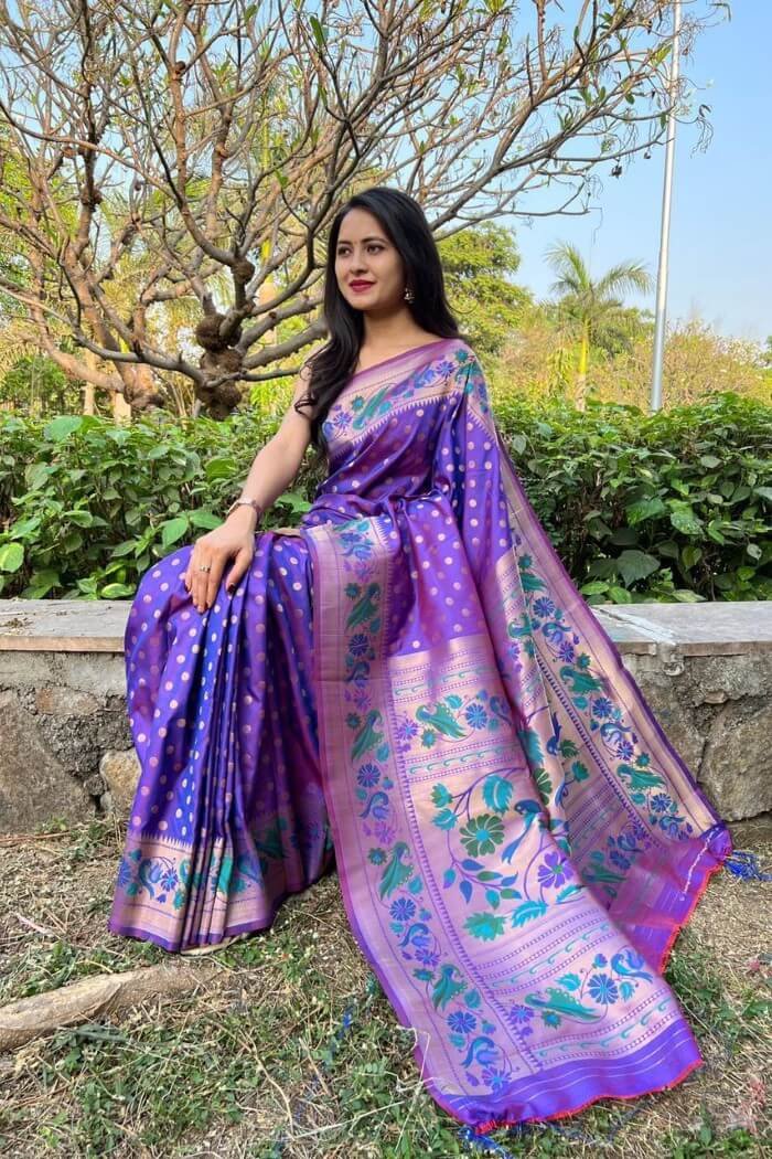 Green Paithani Silk Saree With Designer Blouse – Bahuji - Premium Silk  Sarees Online Shopping Store