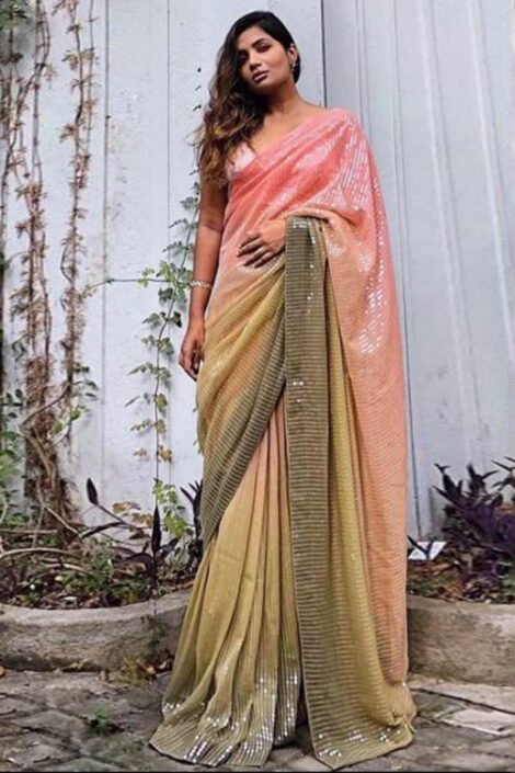party wear saree for girls-PYM06a