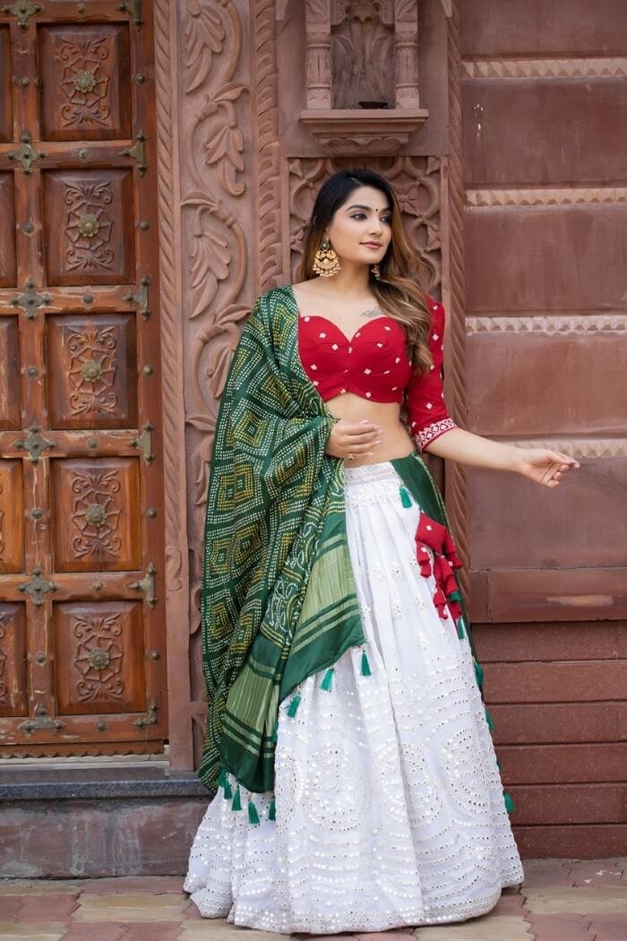 Semi Stitched New Designer Mirror Work Lehenga Choli With Blouse at Rs 999  in Surat