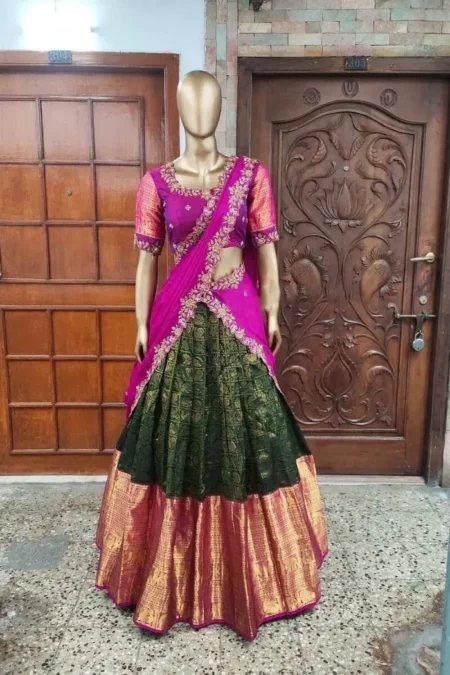 Samuthrika vasthrakala style wedding semi silk saree – www.vannamayil.com