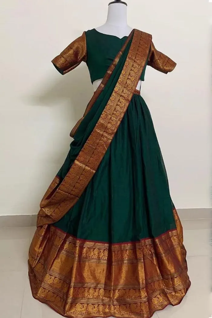 Indian online Shop for Multi Color & Light Brown & Light Pink & Maroon &  Wine & Purple & Pink & Green & Yellow & Peach Color Ceremonial Occasion  Banarasi Fabric Half