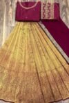 lehenga half sarees in gold colour-VTZ07a