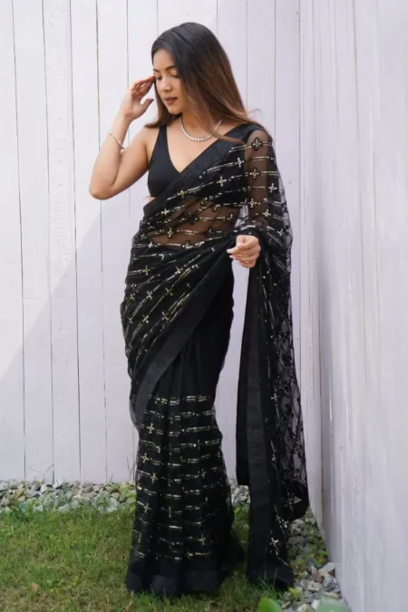 freshers party look in saree-RV5044ab