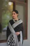 Black banarasi silk saree (2)