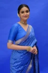 Blue banarasi soft silk saree (2)