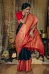 Navyblue banarasi soft silk saree (2)