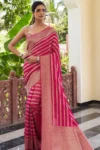 Pink banarasi soft silk saree (1)