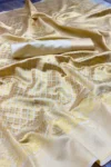 White banarasi soft silk saree (4)