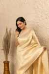 White banarasi soft silk saree (4)