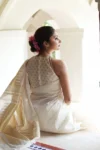 White kanjivaram silk saree (4)