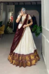 White poly cotton lehenga choli (4)